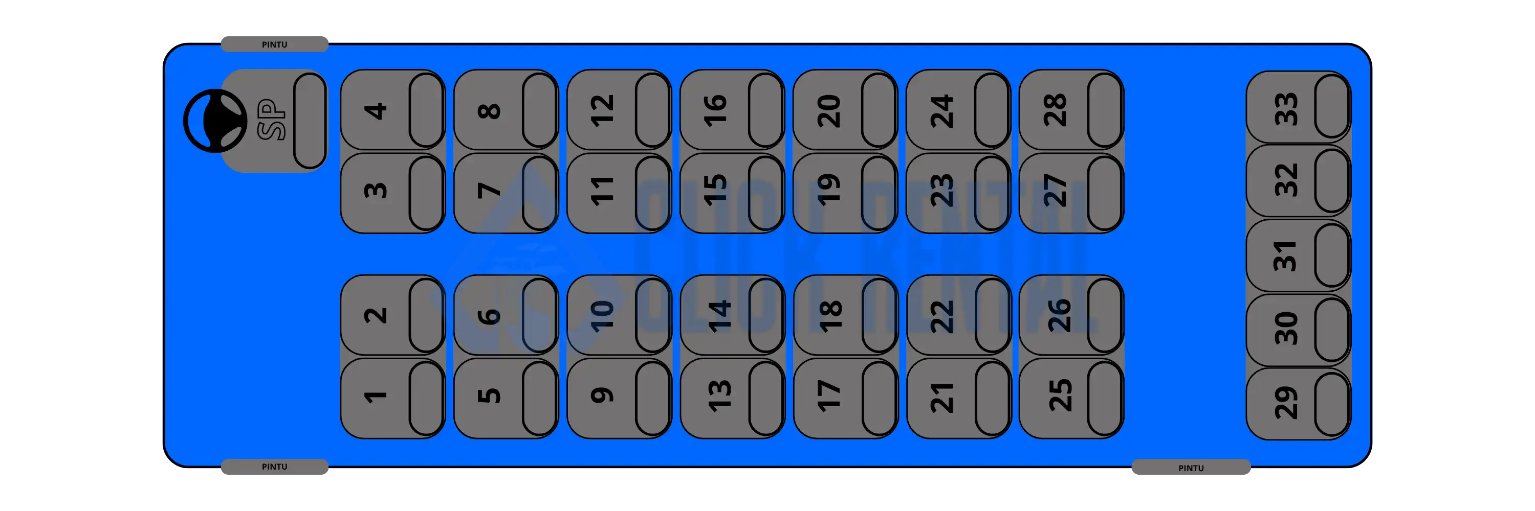 Seat 33 - 33 seat
